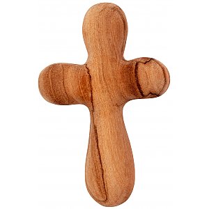 0009 - Cross Lucky Charm in Olive Wood