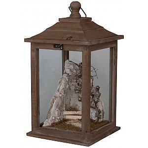 2850 - Wooden lantern with stable and illumination