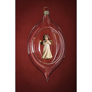 Bauble drop-shaped with angel - collection