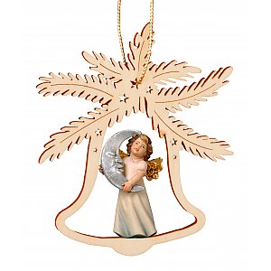 Bell with angel 4 cm wooden