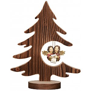 7163 - Fir tree with couple of Angels singing