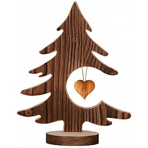 7167 - Fir tree with heart in Oliv wood
