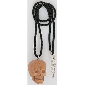 79951 - Skull  pendant fine woodcarved, cherry