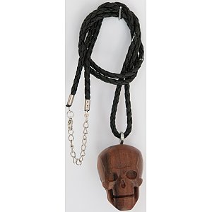 79952 - Skull  pendant fine woodcarved, nut