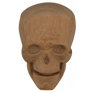 9423 - Skull head fine cherry wood