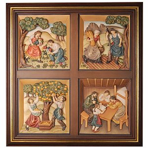 KD1306 - Relief 4 seasons with quadrate frame