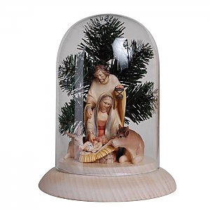 KD1511G - Holy family in glass bell