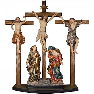 KD8510A - Crucifixion group with robbers, 5 Figurines