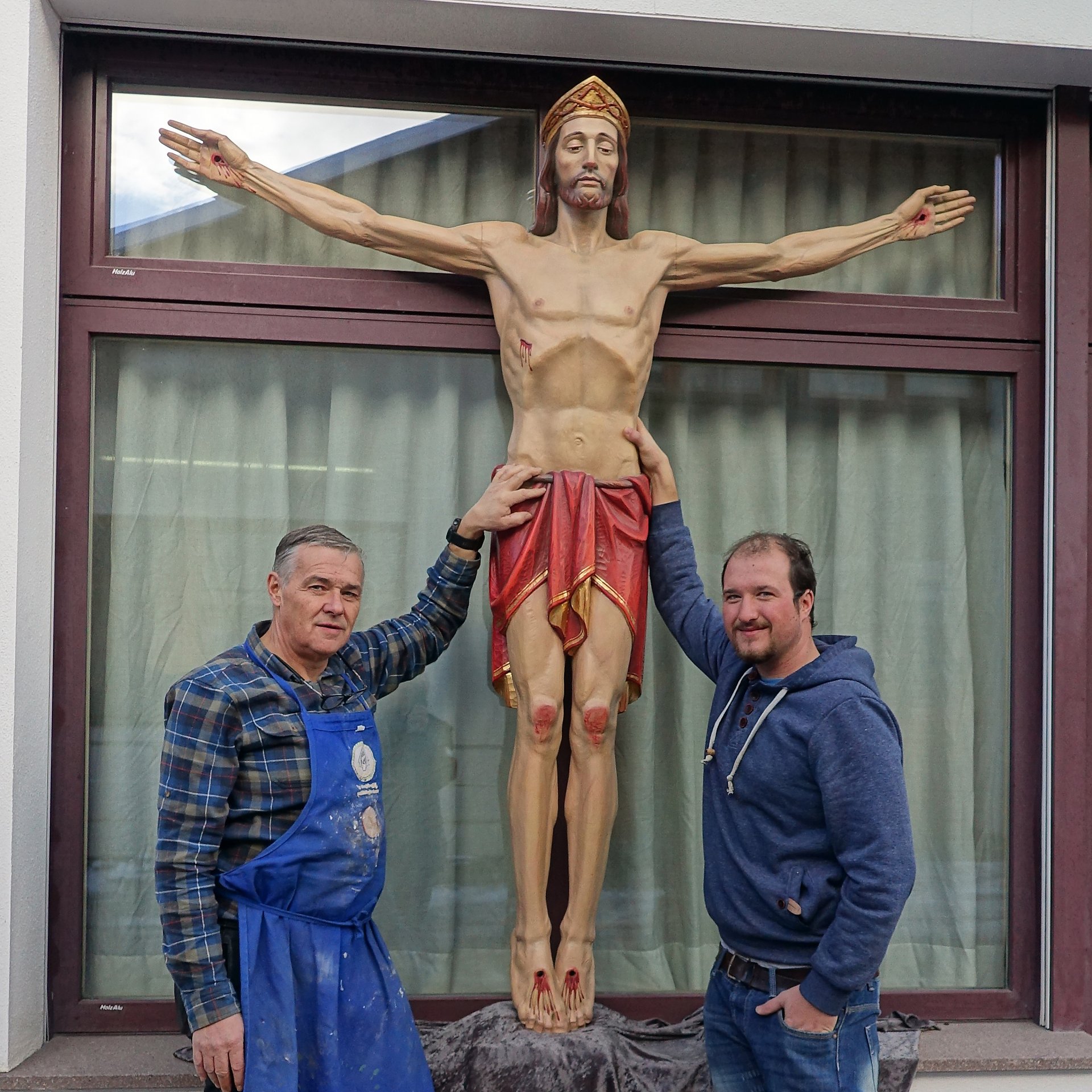 Werner and Edi Salcher after restoring a Jesus Corp