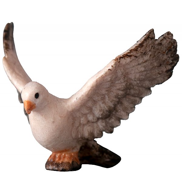 Taube fliegend ca 2 cm hoch für Krippenfiguren Größe 9 cm Holz natur AM 85 