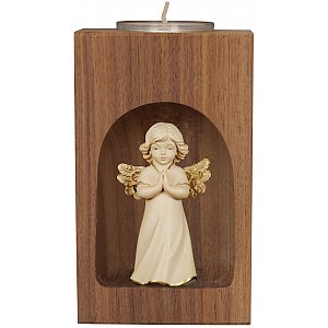 7503 - Portacadela con angelo custode - legno