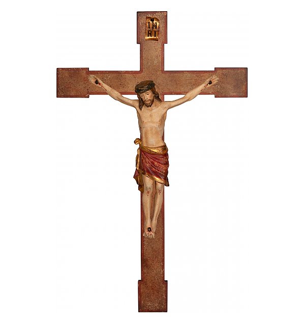3083R - Crocifisso Classico su croce romanica ECHTGOLD