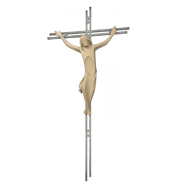 3156 - Gesù Cristo semplice su croce doppia d'acciaio GOLDSTRICH