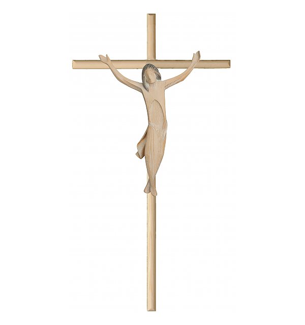 3160 - Crocifisso, semplice, su Croce diritta in legno RUSTIKAL