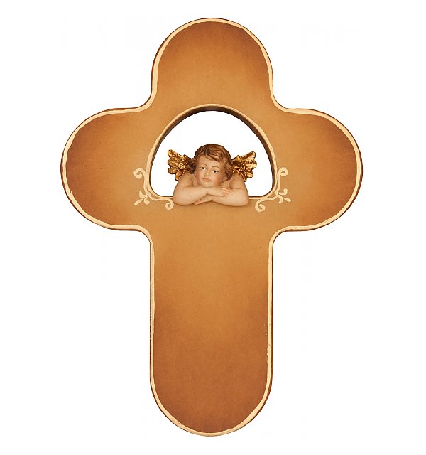 3190C - Croce Bambini colorata con angelo Raffaello