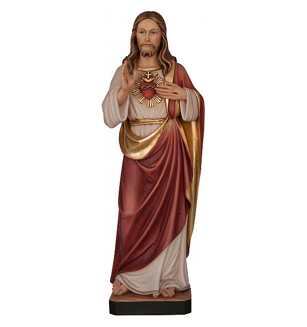 3217 - Sacro Cuore Gesù in legno COLOR