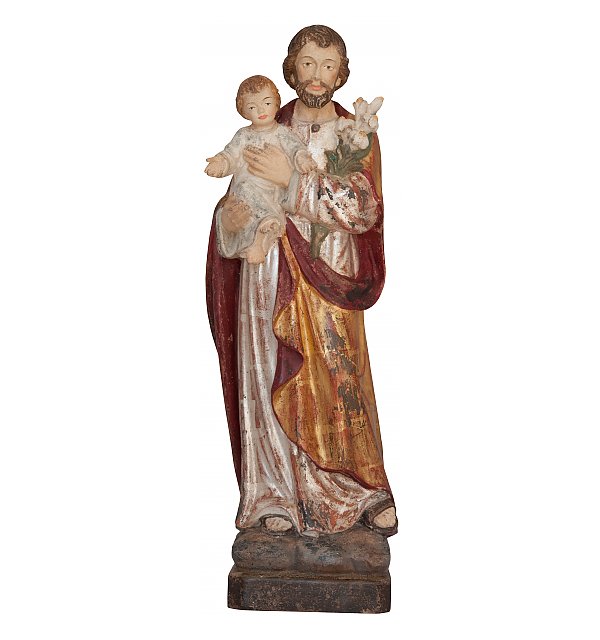 3251 - San Giuseppe con Bambino in legno SPEZIALEG