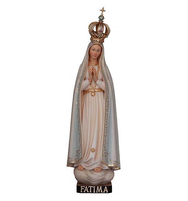 3347 - Madonna di Fatimá pellegrina con corona aperta COLOR_BLAU