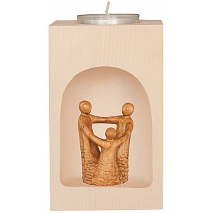 10699 - Porta candela con harmonia di famiglia nella nicch