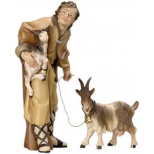 2924 - Pastore con capretta con capra madre