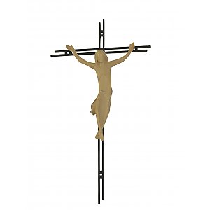 3156 - Gesù Cristo semplice su croce doppia d'acciaio
