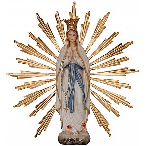 33278 - Madonna di Lourdes con corona e raggiera
