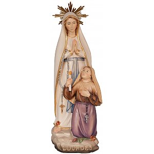 33284 - Madonna di Lourdes con Bernadetta e aureola
