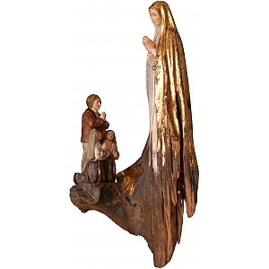 3346W - Fatima con bambini scultura in radice