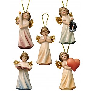 Addobbi natalizi - Angeli Mary scolpiti in legno